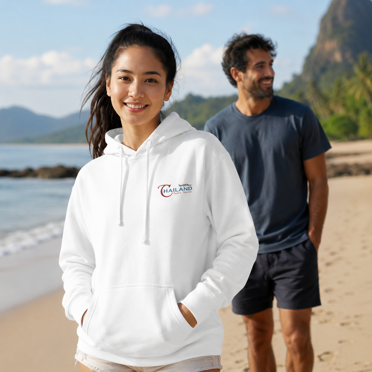 Unisex Premium-Hoodie mit gestickten Logo