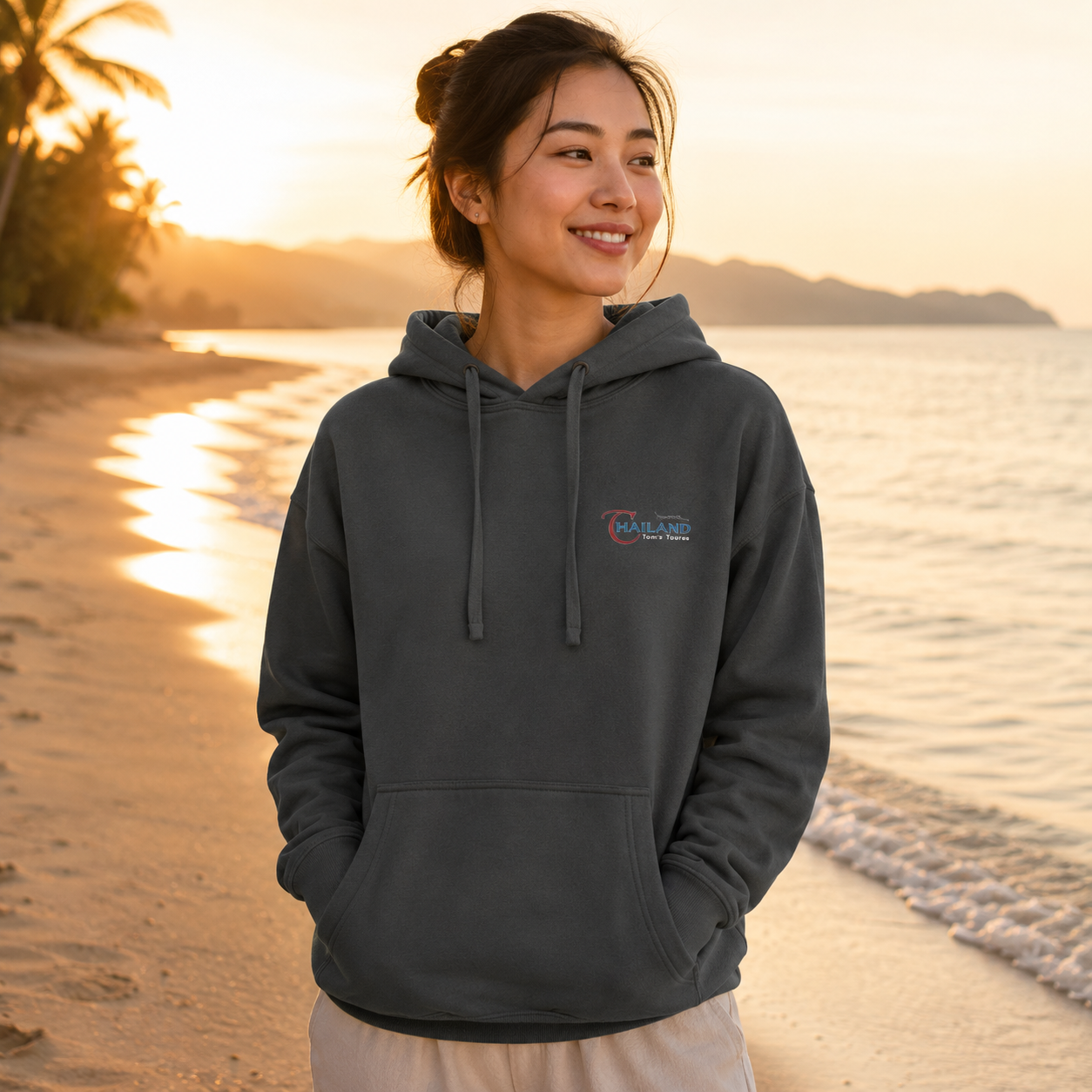 Unisex Premium-Hoodie mit gestickten Logo