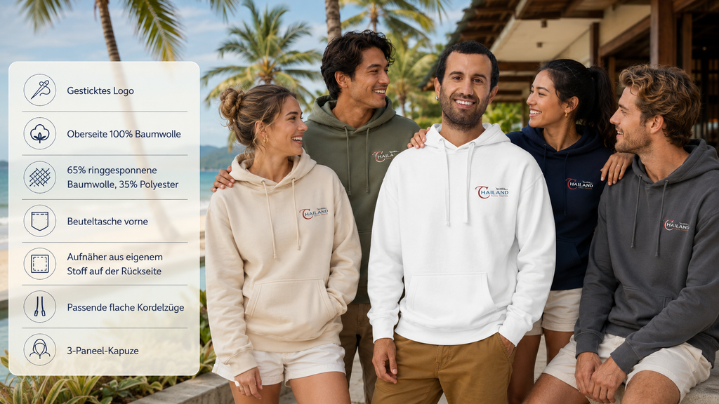 Unisex Premium-Hoodie mit gestickten Logo
