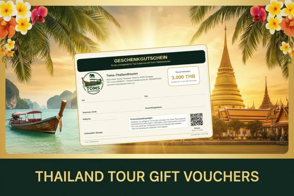 Toms Thailandtouren &ndash; Tourgutschein (Grafik)