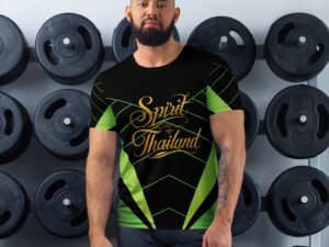 All-Over-Print Herren Sport-T-Shirt, Weiß, Vorderansicht