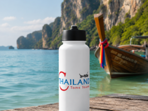 Isolierte Trinkflasche mit Strohhalm – 950 ml